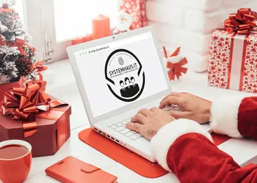 Weihnachtlicher Schreibtisch